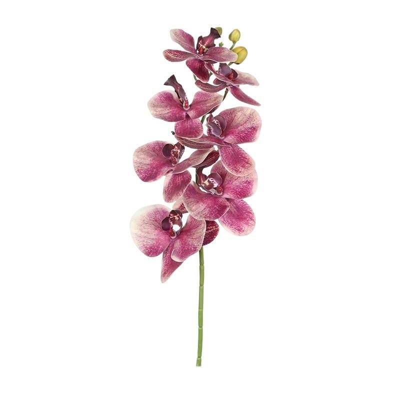 Dekoration mit Kunstblumen, Künstlicher Phalaenopsis-Blumenstrauß, Mehrfarbig, for Heimdekoration, Hochzeiten, Veranstaltungen(Rosered)