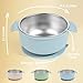 Bella's Friends Stainless Steel and Silicone Baby Bowls with Suction 3 Pack, 4.3” for Toddlers Kids Feeding, Non-Slip, Non-Toxic, Mess-Free, Dishwasher Safe, Fit High Chair Size, beige green blue