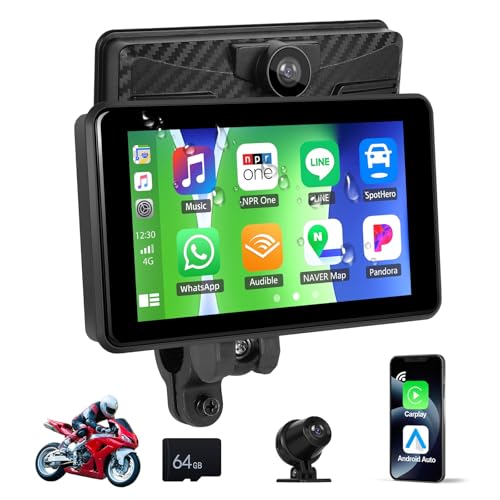 CAMECHO Motorcycle CarPlay Screen, Wireless CarPlay Android Auto ...