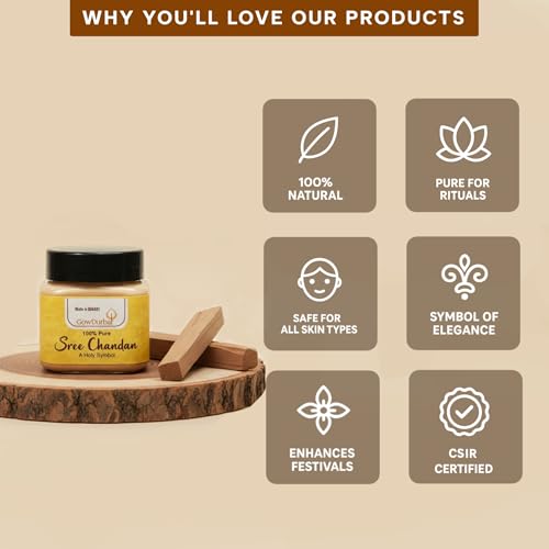 Image of Gowdurbar Sree Chandan 50g - Natural Quality | Sandalwood Powder [Pack of 3]