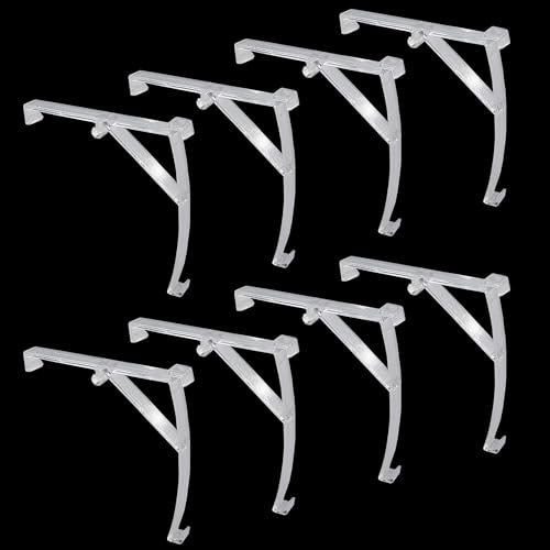 Kowibcl 8pcs Clear Plastic Valance Clips 3.5