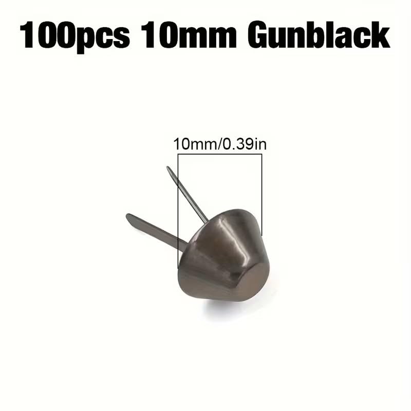 Clavos para cubeta de agua metal black 10 mm 100 piezas miniatura 3