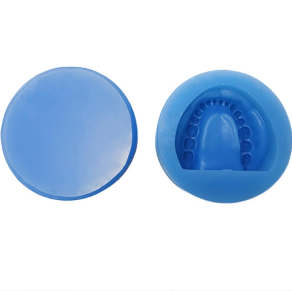 Set di 2 modelli in gesso dentale, stampo di mascella edentula, cavità completa, denti interi, studio e insegnamento, modelli in gesso for la realizzazione di modelli.
