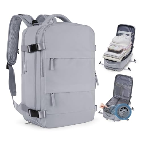 Image of coofay Vacuum Backpack Travel with Pump Vacpack Travel Backpack with Vacuum System Mochila de Viaje Compresion al Vacio Easyvacpack Airbag Backpacks for Traveling Carry on Luggage