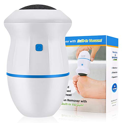 JNUYISW Portable Electric Vacuum Adsorption Foot Grinder, Electronic Foot File Callus Remover Battery Charged Pedicure Feet Care Device for Removing Callus Dead Hard Cracked Dry Skin