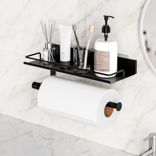 Wall Mount Paper Towel Holder with Shelf