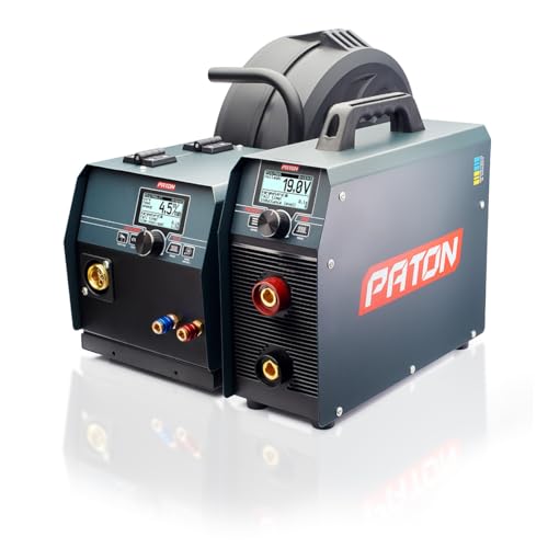 PATON ProMIG-350-15-4-400V W 350 Amp MIG Máquina de soldadura 3 en 1 Soldadora MIG 400V Kit de máquina de soldadura 15-4, alimentación de alambre de 4 rodillos, inversor profesional