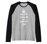 cartel keep calm and carry on Keep Calm and Carry On Keep Calm and Carry On Vintage poster print retro Camiseta Manga Raglan