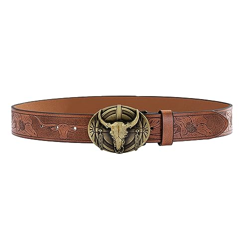 Engraved Buckle Belt For Men Vintage Western Pants Belt Cosplay Costume Decorative Waist Belt For Teens Boy Accessories3