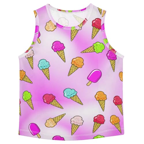 J JOYSAY Various Ice Cream Cone Boys Tank Top Sleeveless Muscle Shirts Quick Dry Kids T-Shirts 3-15T
