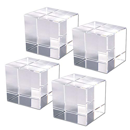 日興 インシュレーター 4個セット キューブベース クリスタルガラス 人工水晶 NKTR-0550 40x40x40mmC2