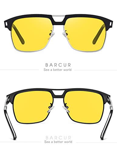 Design Men Night Vision Glasses Driving Glasses for Man Yellow Shades Eyewear With Box2