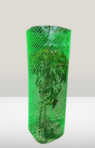 TENTHOUSE UV Stabilized Anti Bird Net_Tree Guard Net_Garden Fencing Net PVC Virgin HDPE_4 Feet Height X 5 Feet Length_Green_800 GSM_with 1 Cutter & 50 PVC Tags-image-3
