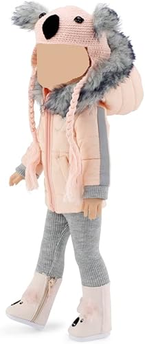 Miniatura 5 de Emily Rose Juego de regalo de 4 piezas Fashioh Doll de Fashioh para exteriores, chaqueta de koala, incluye adorable sombrero de punto y botas