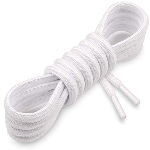 Miscly 3 Pairs Oval Elastic Shoelaces – Oval Stretch Shoe Laces (54″, White) #TOP3