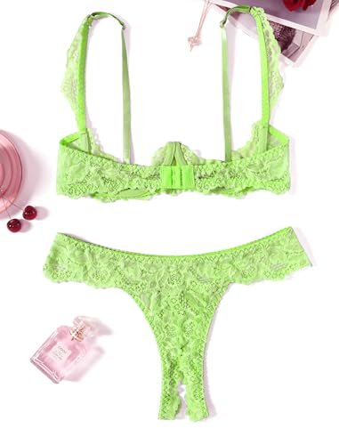 Image of Avidlove Sexy Lingerie Set for Women Lace Bra and Panty Sets Underwire Push Up Lace Lingerie Set XS-XXL