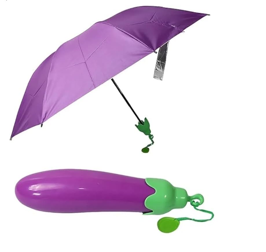 Creative Vegetable Shape Foldable Umbrella | Carrot & Corn Design Compact | Portable Sun & Rain Protection Parasol | Lightweight Travel Umbrella for Men, Women & Kids-image-35