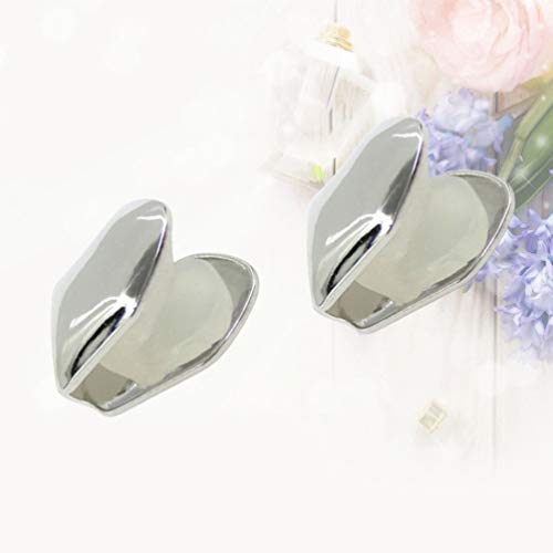 HEALLILY 4 Peças de Prata Presas de Dente Ãšnico Grillz Cap Grades de Hip Hop Dentes Ãšnicos Grillz