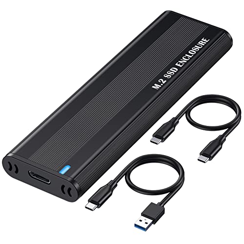 Fubdnefvo Boîtier SSD M2 NVME SATA Dual Protocol M.2 vers USB Type C 3.1 SSD Adaptateur pour NVME PCIE NGFF SATA SSD Boîtier M.2 SSD Boîtier