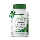 Fairvital | Chlorophyll mit Minzaroma - 300 Kautabletten - 3mg pro Tablette - qualitätsgeprüft und hochdosiert - 100% vegan - Made in Germany