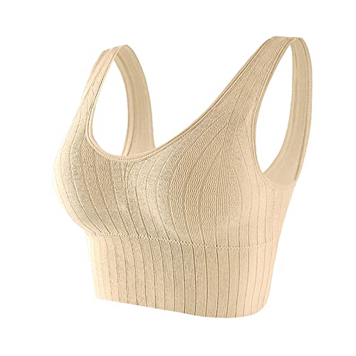 Gilet à épaules larges avec soutien-gorge amovible et dos en U esthétique