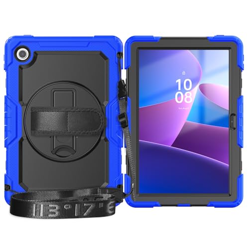 Housse Lenovo Tab 10.1 2025 robuste pour usage familial et voyages avec sangle de transport