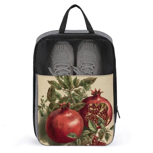 Organizador de zapatos con asa de granadas bolsa de almacenamiento portátil para viaje unisex