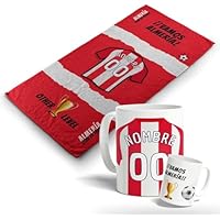 Pack Taza y Toalla de tu equipo favorito. Personalizada con
