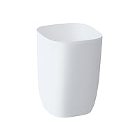 Vista 1 de Bathroom Trash Can, Small Garbage Can for Bedroom, Living Room, Kitchen, Slim Cute Plastic Waste Basket for Office, 7L, Matt White