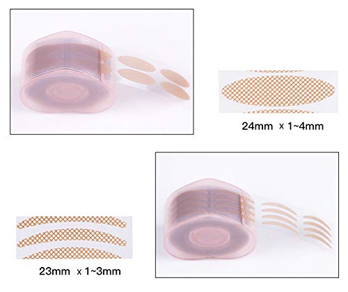 2 Rolls 600 Pairs Slim and Wide Single Side Double Eyelid Stickers Breathable Natural Invisible Eyelid Tape Sticker Instant Eye Lift for Hooded Droopy Uneven Mono-eyelids Small Eyes