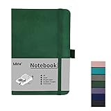 Mlife A6 Small Journal Notebook, Lined Pocket Notebook with Pen Holder, Hardback, 192 Pages, 3.9 inches * 5.5 inches - for Women and Men (Green)