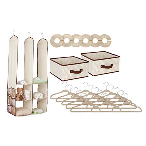 Image of Delta Children 24 Piece Nursery Closet Organizer, Beige