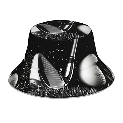 Chapeau de golf pliable ultra léger, noir, taille unique pour le plein air