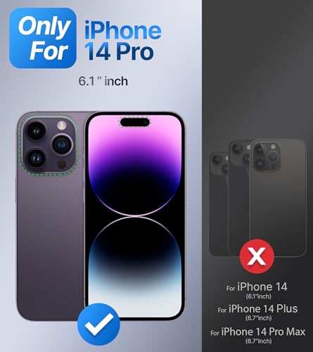Image of SHIELDS UP for iPhone 14 Pro Back Cover Case with Stand, Phone Case Clear with Double Ring Holder [Adjustable & Foldable] Shockproof Protective Cover for iPhone 14 Pro 6.1 inch - Clear | Double Ring Holder, Adjustable & Foldable, Shockproof Protective Cover, 360 Rotation Kickstand, Hands-Free Viewing