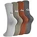 scenicamp 4 Pairs Women Slouch Crew Socks Cute Fun Smile Face Retro Ribbed Scrunch Cotton Socks for Casual Athletic, Army Green Gray Brick Red
