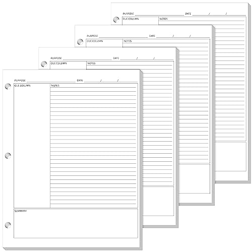 Feuilles de cours Cornell Notes pour mieux organiser vos classeurs 3 trous