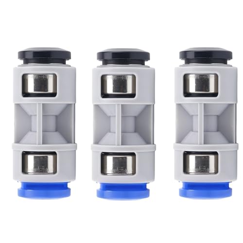 3pcs Teflon PTFE Tube Adapter Replacement for A1/A1MINI/P1P/P1S/P2S/X1/X1C/X1E/H2D/H2S 3D Printer Plastic Metal Mixed Feed Connectors for 3D Printer