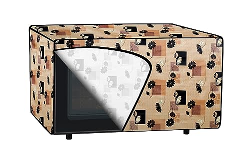 Image of The Furnishing Tree PVC Waterproof Microwave Oven Cover Compatible for Whirlpool 20 L Convection Magicook Elite Lotus Pattern Beige
