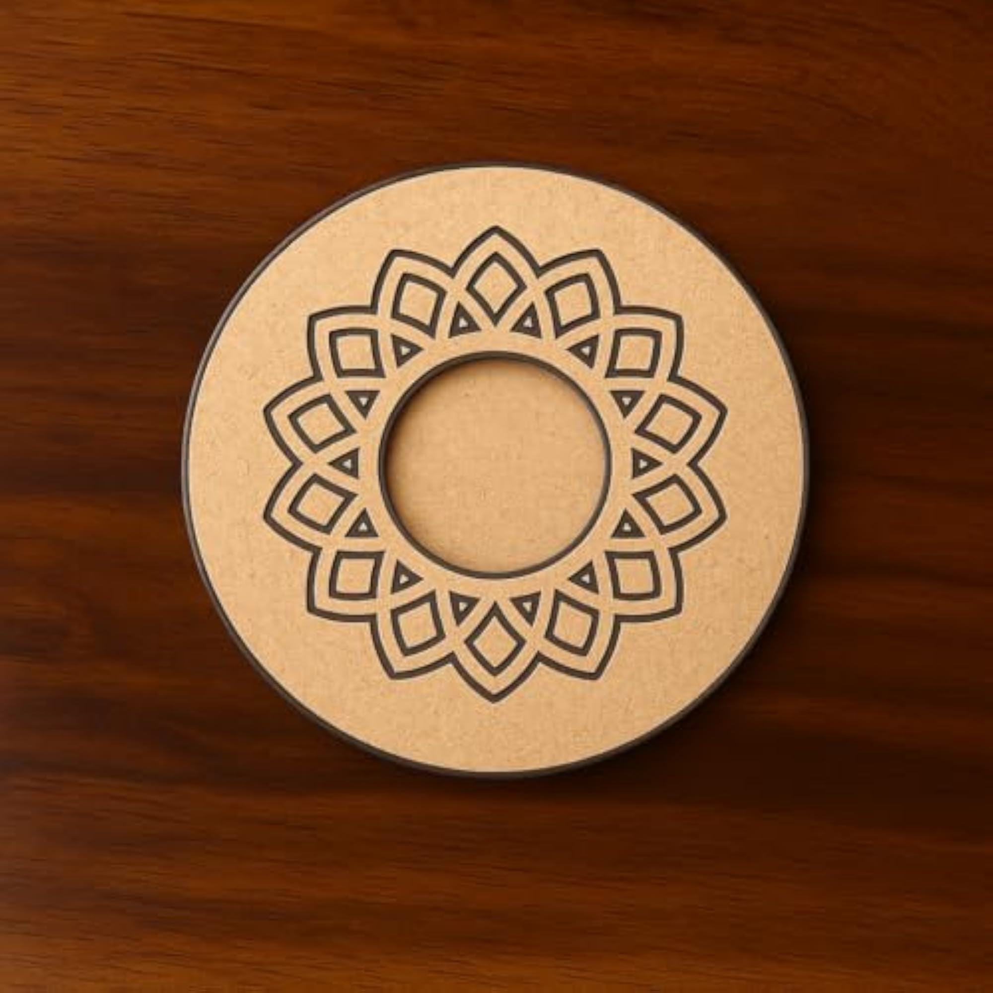 Mandala Design MDF Tealight Candle Holder, Decorative