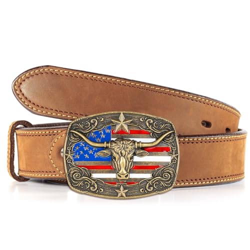 Image of Cowboy Belt Buckle for Men Longhorn Bull Belt Buckles Men Vintage Texas Buckle for Women Cowboy Cowgirl Belt Buckle