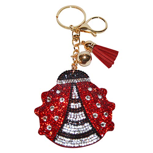 Popfizzy Ladybug Keychain For Women And Girls, Rhinestone Good Luck Lady Bug Purse Charm, Bling Backpack Keyring, Keyfob #TOP16