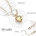 JEAIRTS Rhinestone Heart Choker Necklace Sparkly Crystal Chokers Minimalist Love Pendant Necklaces Fashion Rhinestone Chain Jewelry Party Prom Accessories for Women(2-Gold)