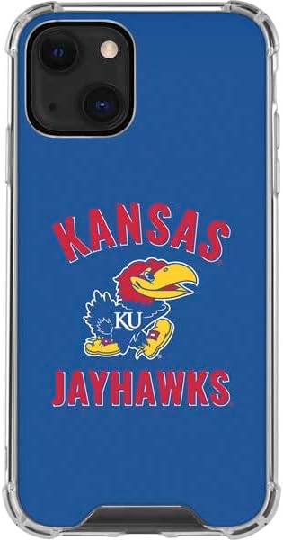 Skinit Clear Phone Case Compatible with iPhone 14 - Officially Licensed University of Kansas Jayhawks Mascot Design