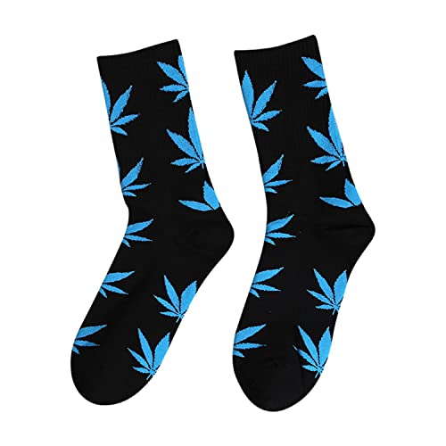 UTTPLL Winter Socks for Men Women Marijuana Weed Leaf Printed Cotton Crew Boot Scoks Maple Leaf Athletic Hiking Socks2