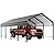 JY QAQA 12 x 20 ft Metal Carport Kits with Galvanized Steel Roof, Heavy Duty Metal Carport Canopy, Outdoor Car Tent Metal Garage Shelter for Car, SUV, Truck and Boats