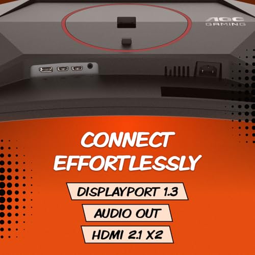 Image of AOC CQ27G4ZH 27 inch Curved Gaming Monitor, QHD 2K 2560x1440, 1500R VA, 300Hz 0.3ms MPRT, HDMI x2, DP x1, Height Adjustable Stand, HDR, 3-Year Zero-Bright-dot