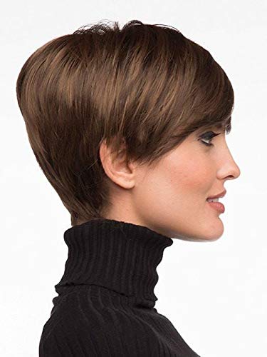 Miniatura 7 de Peluca Kris  Peluca Envy de 4.0in corto Chic Flirty Retro Pixie sintético monofilamento parte larga lateral Swept brazaletes pelo natural Peluca
