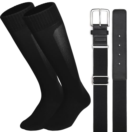 Image of Baseball Socks and Belt Combo for Youth Adult Softball Sock Belt for Boys and Girls