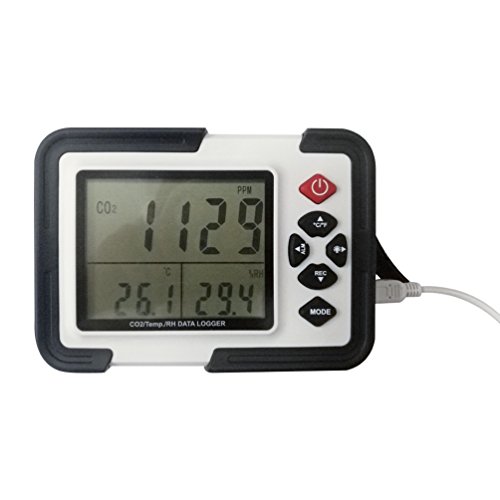 Image of Carbon Dioxide Data Logger CO2 Detector Monitor Indoor CO2 Air Quality Meter Temperature Relative Humidity Data Logger AMF-102