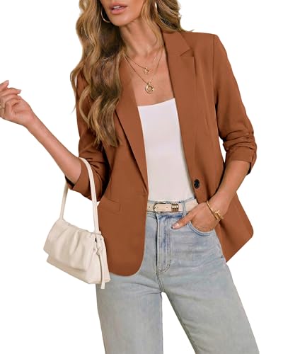 Image of LookbookStore 3 /4 Sleeve Blazers for Women Business Casual Fitted Jackets